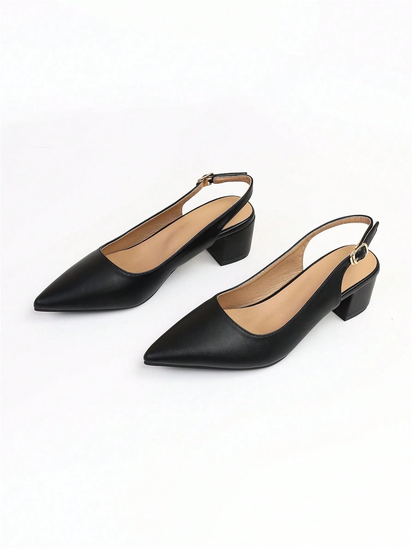 2026 Elegant Slingback Pumps For Women, Minimalist Chunky Heeled