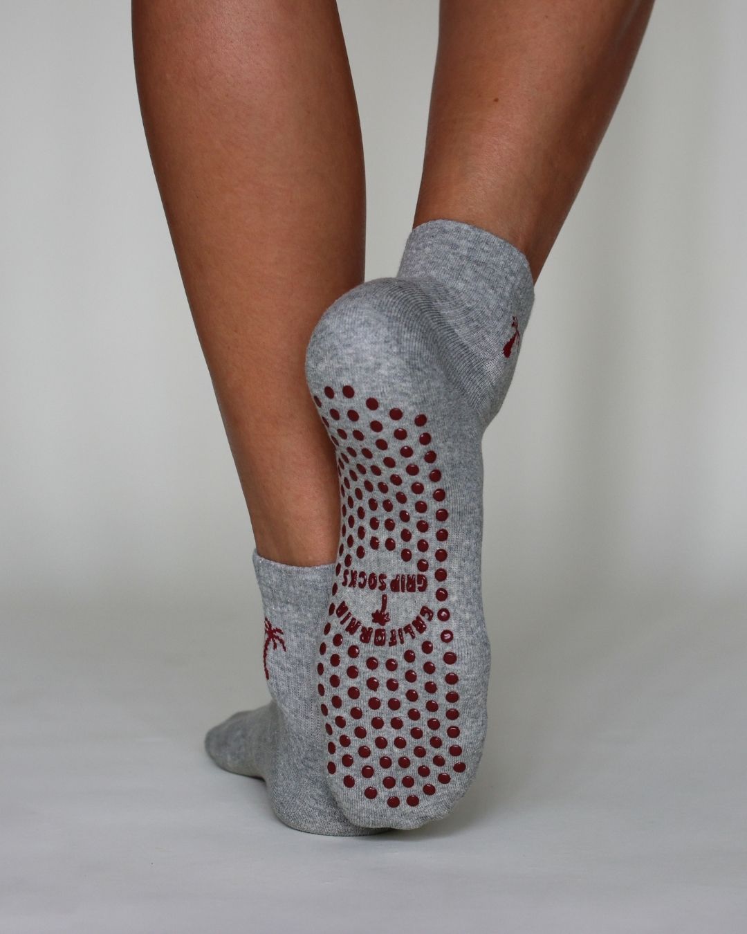 The Palm Shortie Grip Socks - Grey