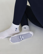 The Palm Shortie Grip Socks - White