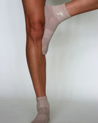 The Palm Shortie Grip Socks - Tan