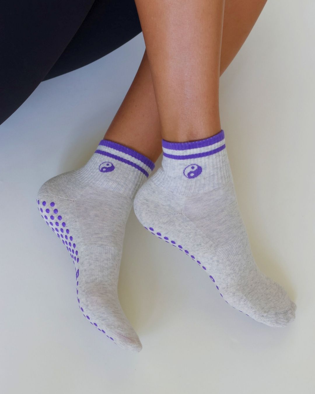 The Yin Yang Shortie Grip Socks
