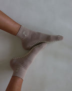 The Palm Shortie Grip Socks - Tan