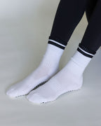 The Classic Grip Socks - Black Stripes