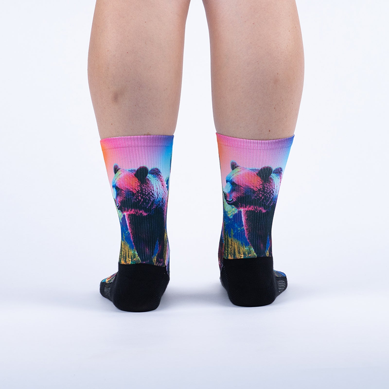 The Early Bear Catches the Fish Performance Crew Socks