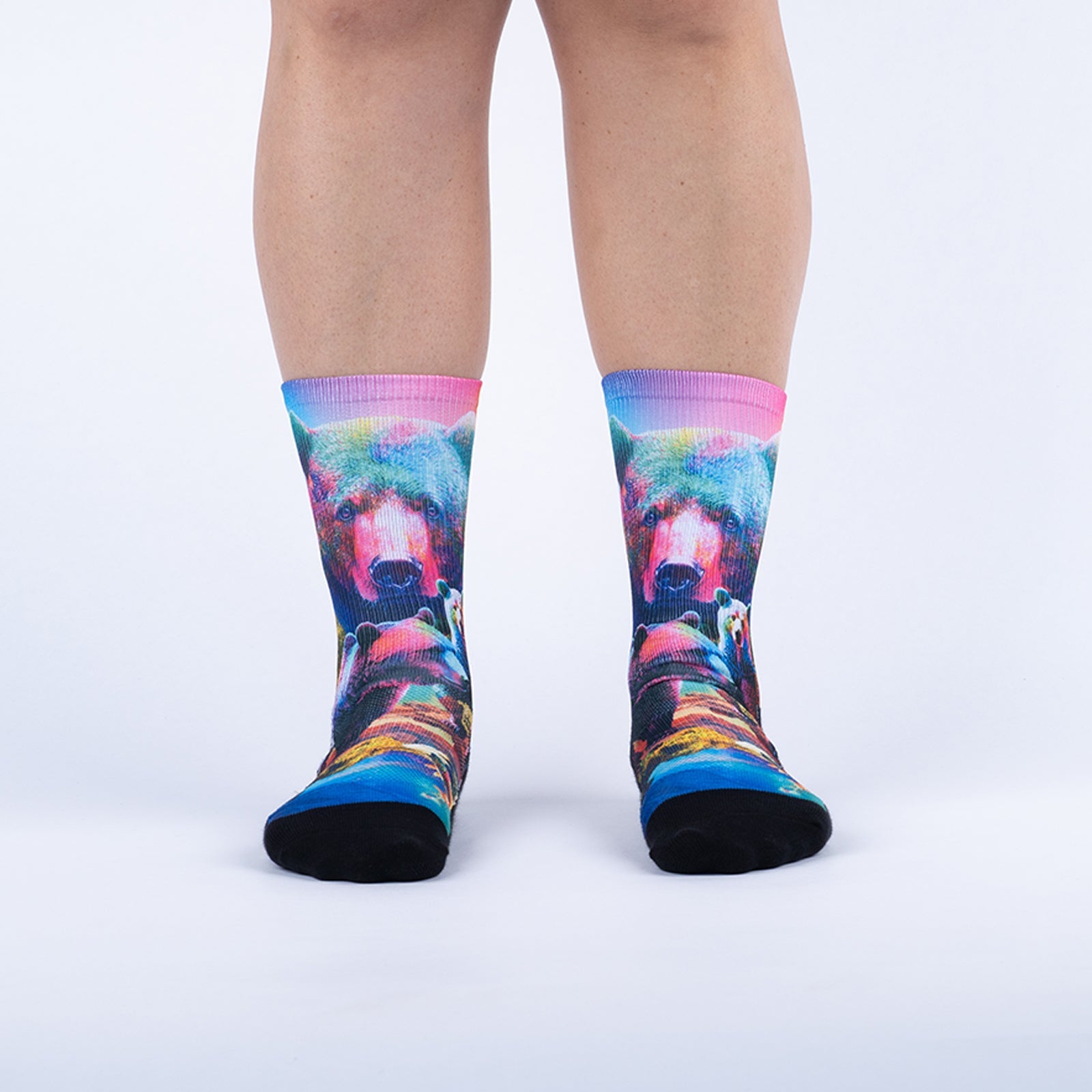 The Early Bear Catches the Fish Performance Crew Socks