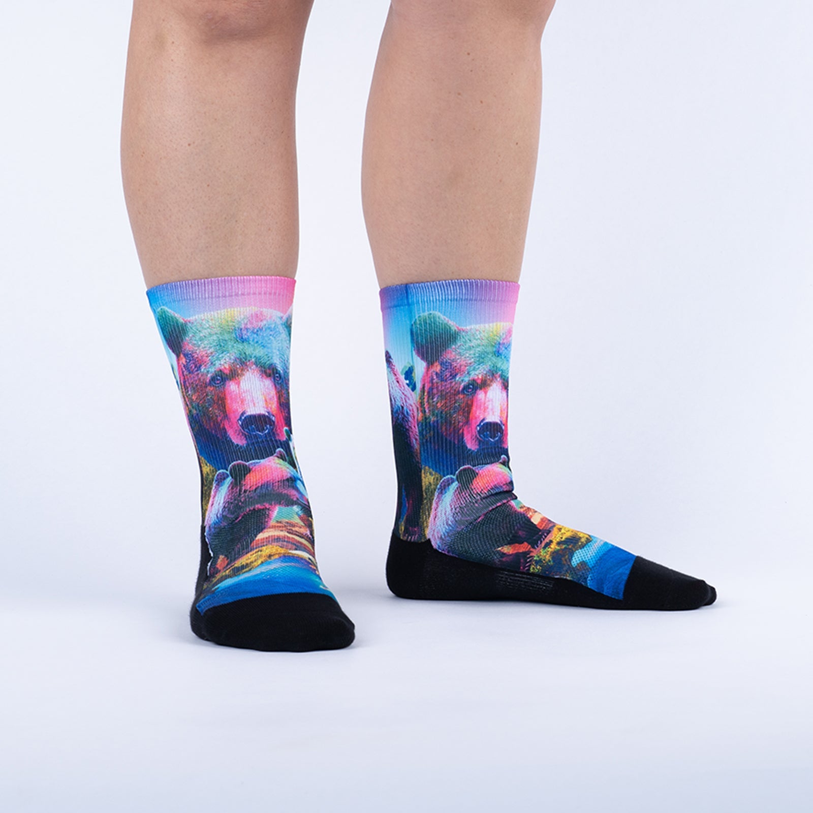 The Early Bear Catches the Fish Performance Crew Socks