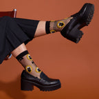 A-mew-sing Sheer Crew Socks