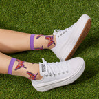 You are Flutterly Fabulous Sheer Crew Socks