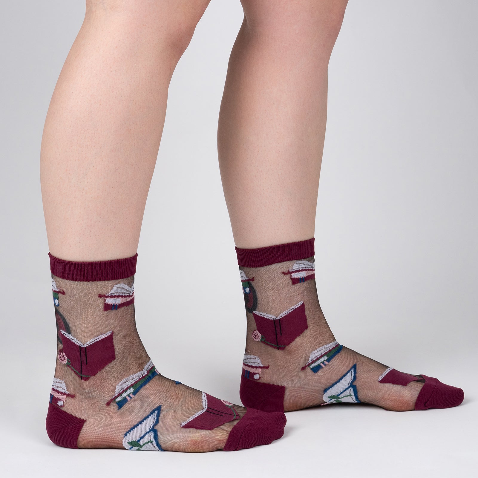 A Novel Idea Sheer Crew Socks