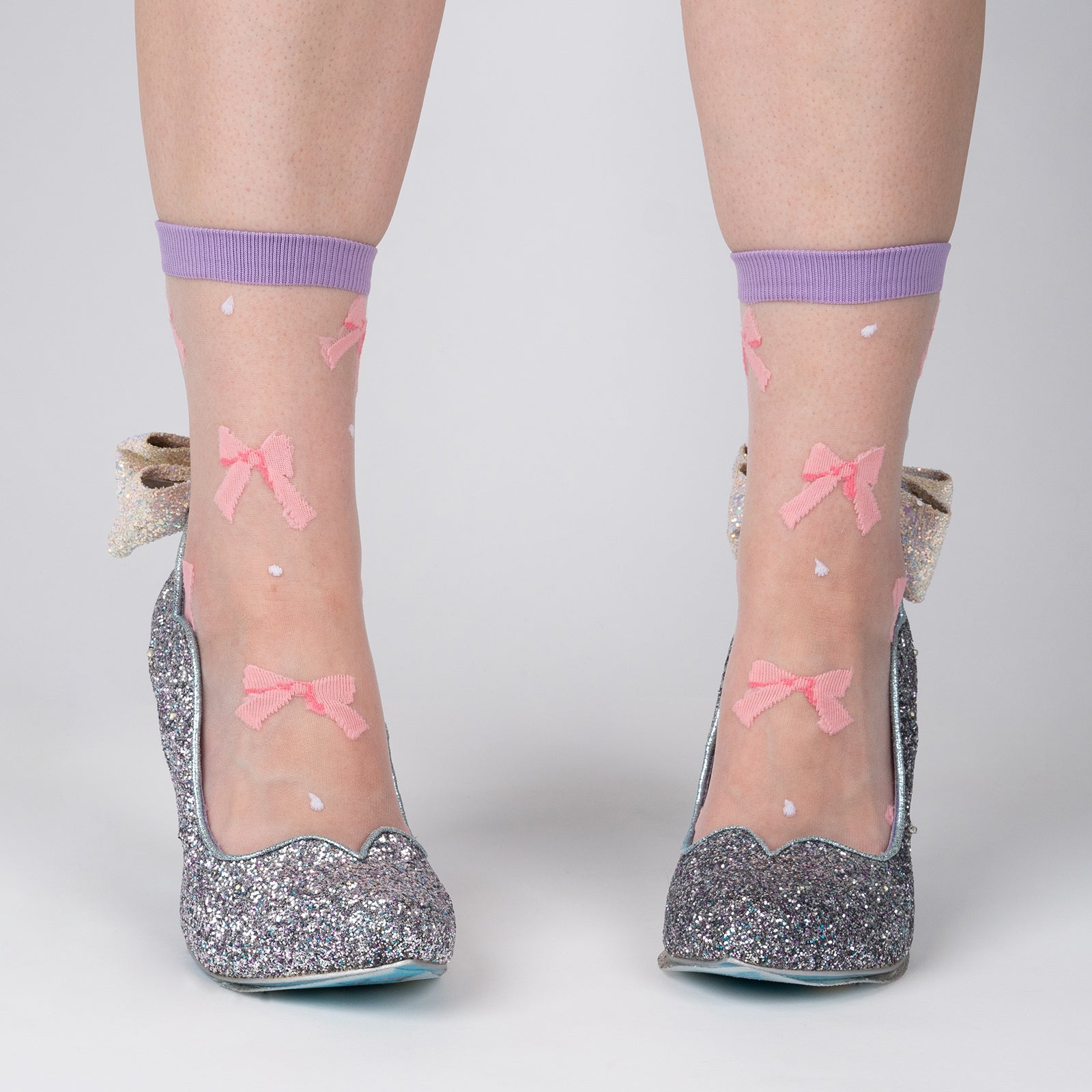 Wrapped in a Bow Sheer Crew Socks