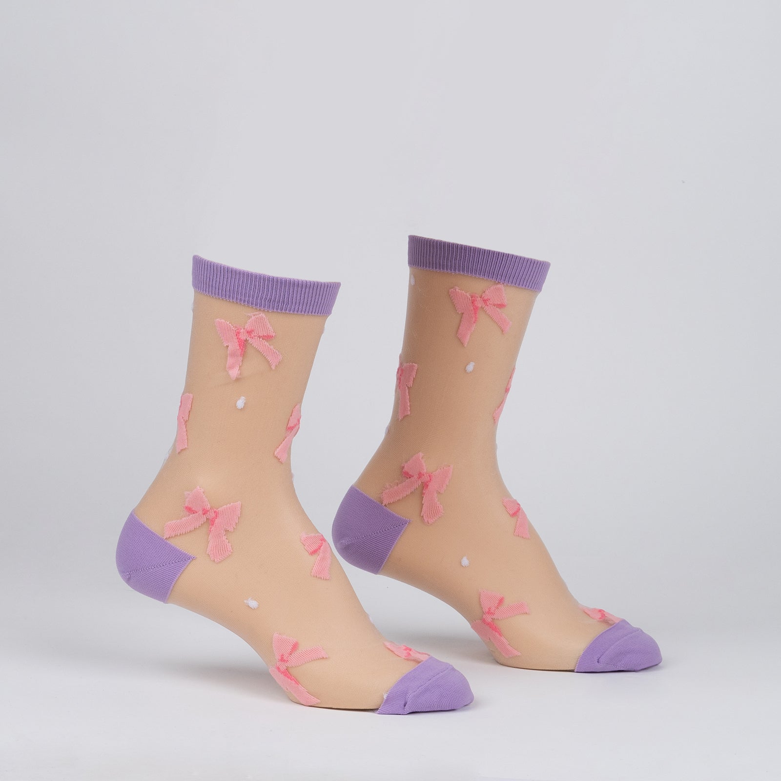 Wrapped in a Bow Sheer Crew Socks