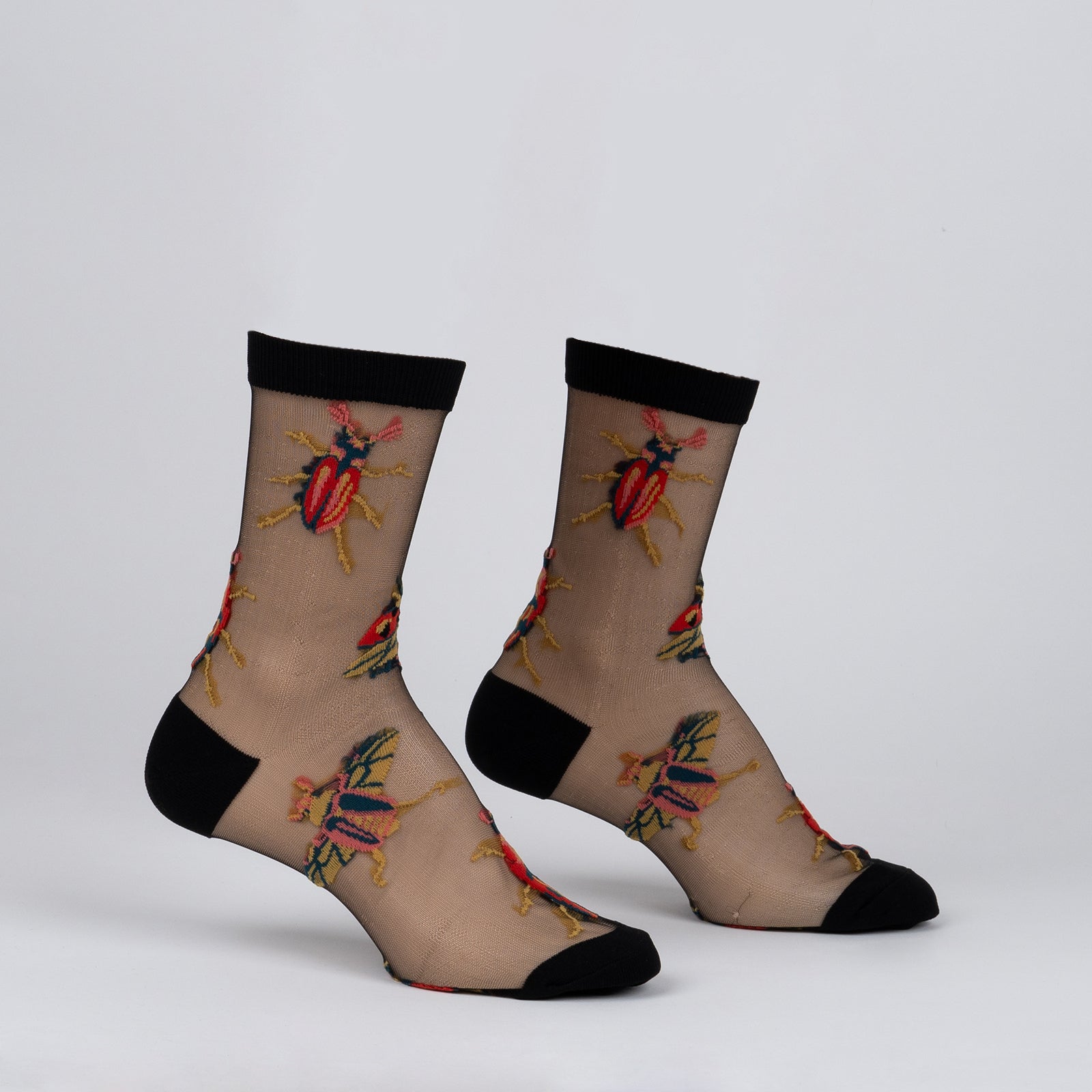 The Beetles Sheer Crew Socks
