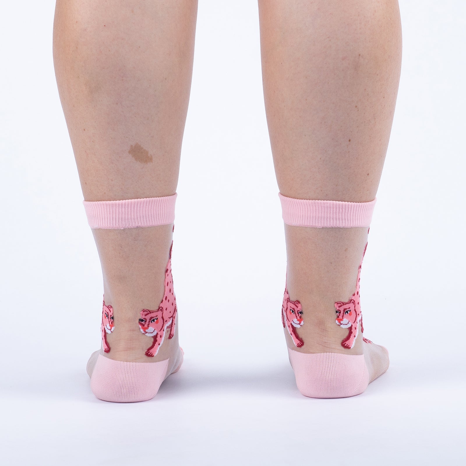 I've Been Spotted Sheer Crew Socks