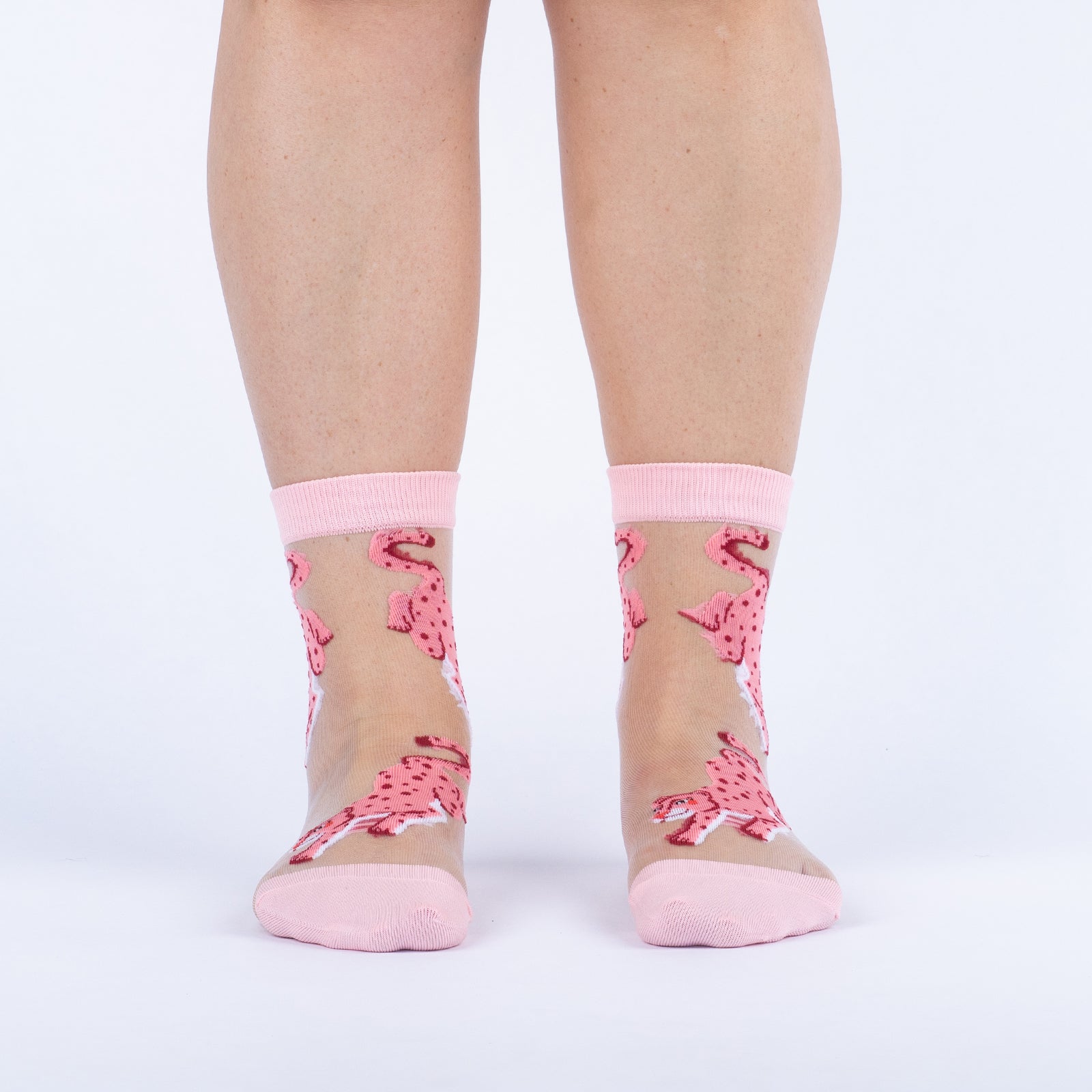 I've Been Spotted Sheer Crew Socks