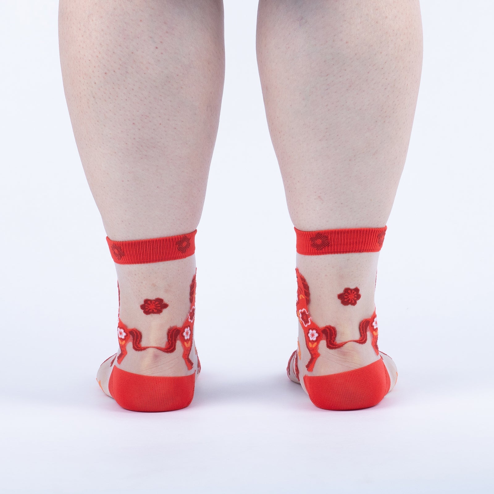 Lucky Horse  Sheer Crew Socks