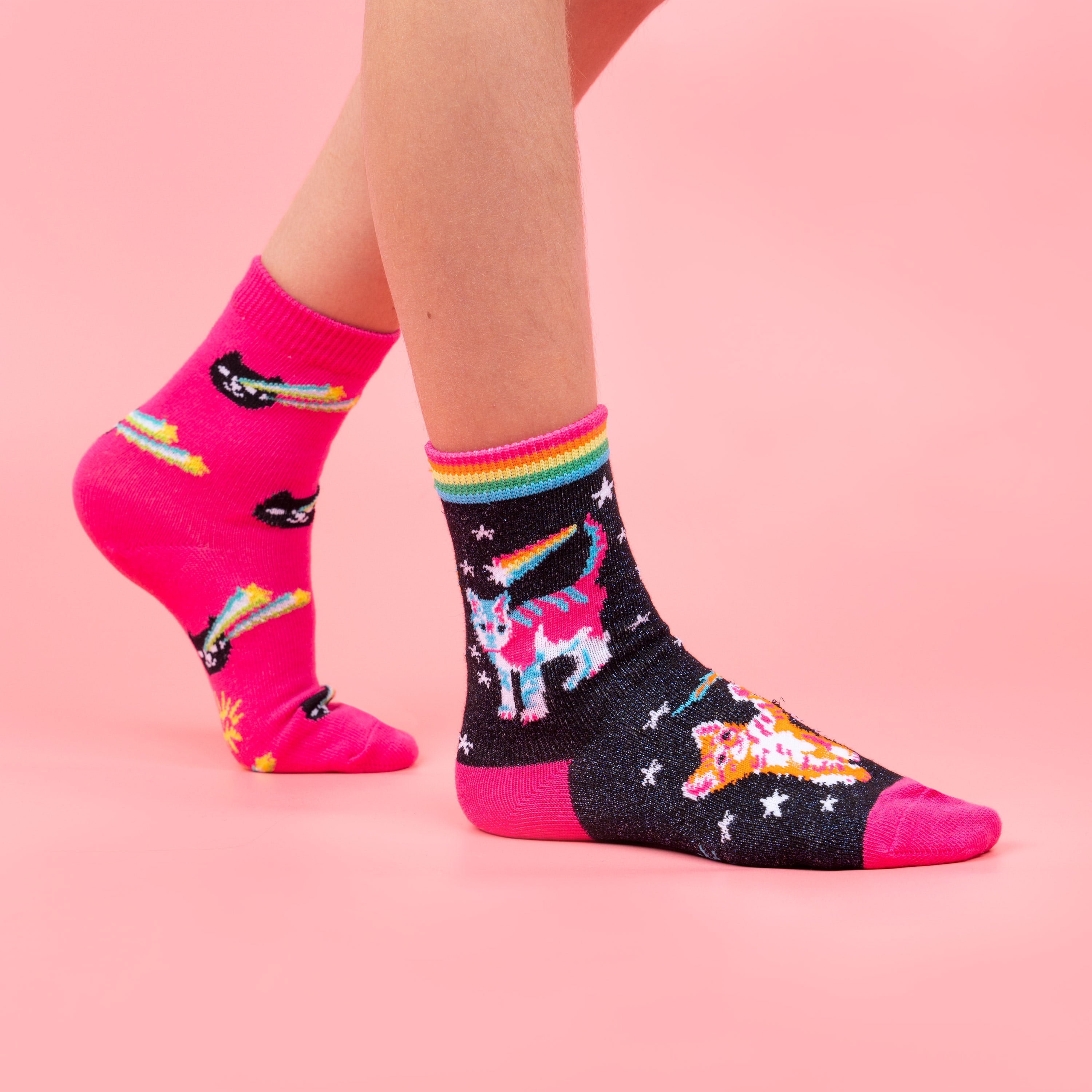 Space Cats Youth Crew Socks 3-Pack