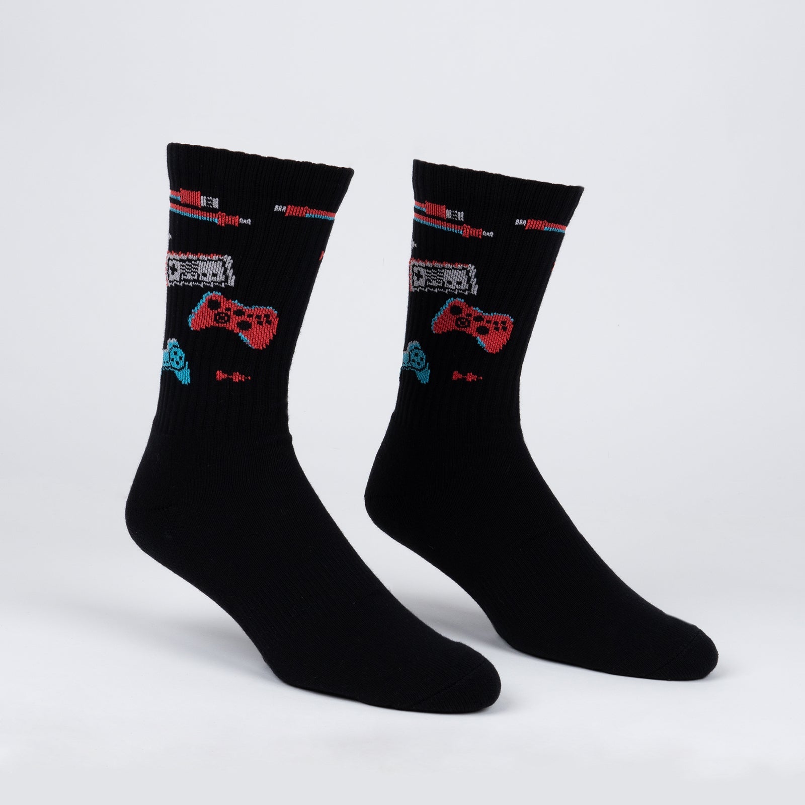 Press Play Ribbed Crew Socks