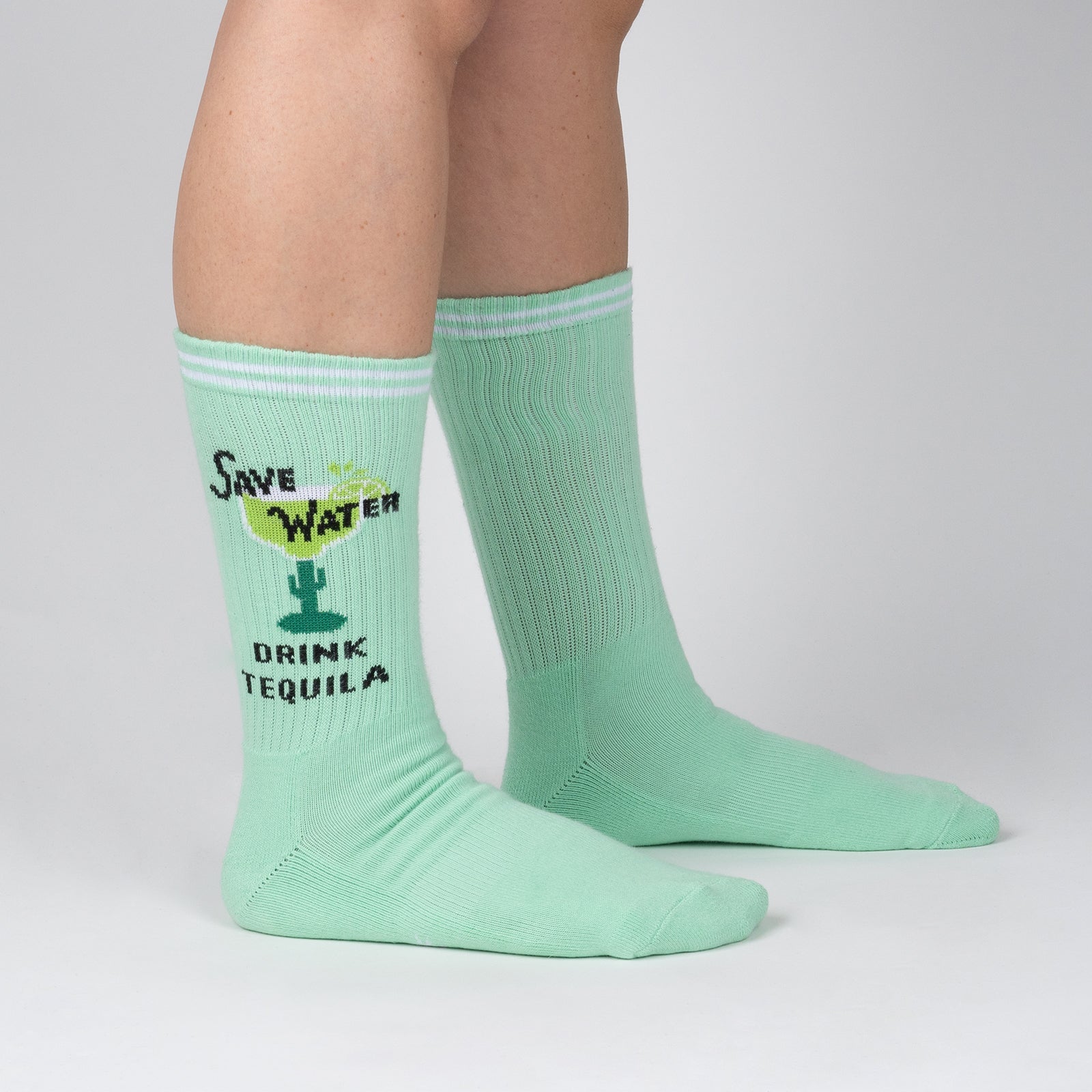Save Water, Drink Tequila Ribbed Crew Socks