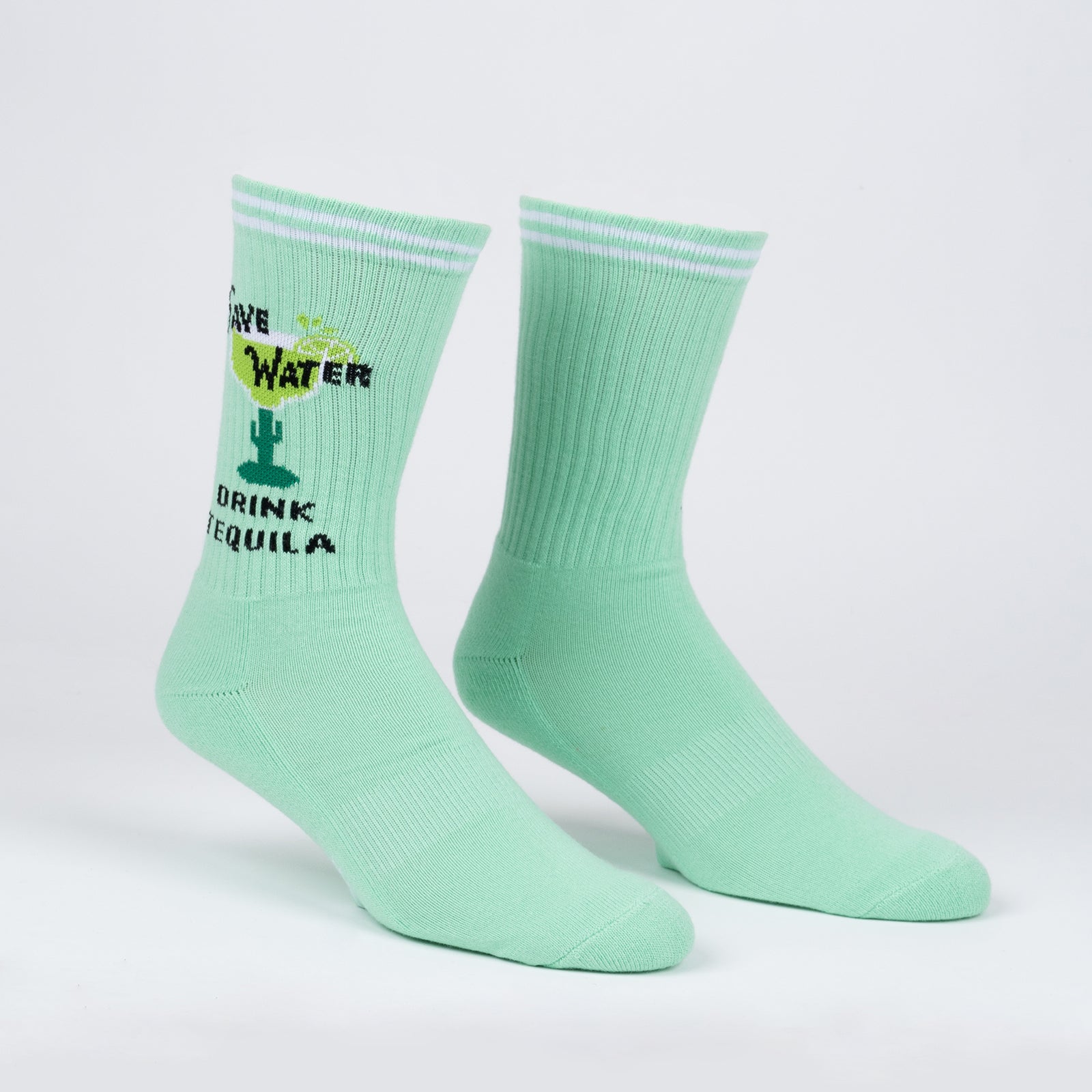 Save Water, Drink Tequila Ribbed Crew Socks
