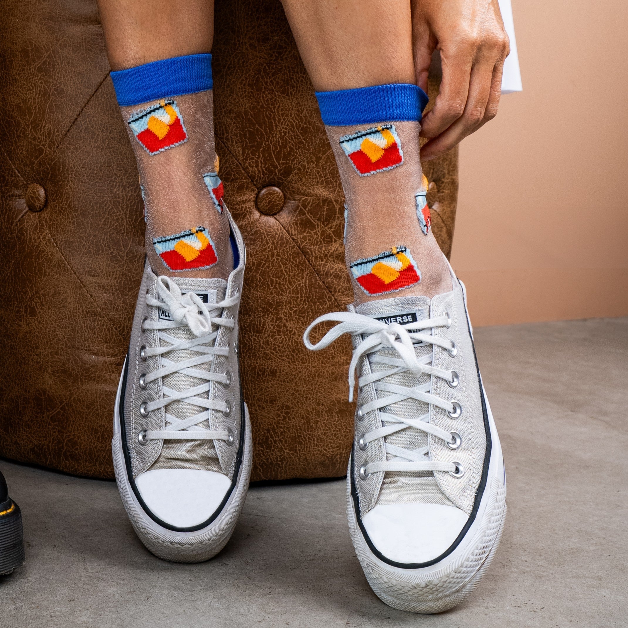 You're Never Lonely with a Negroni Sheer Crew Socks