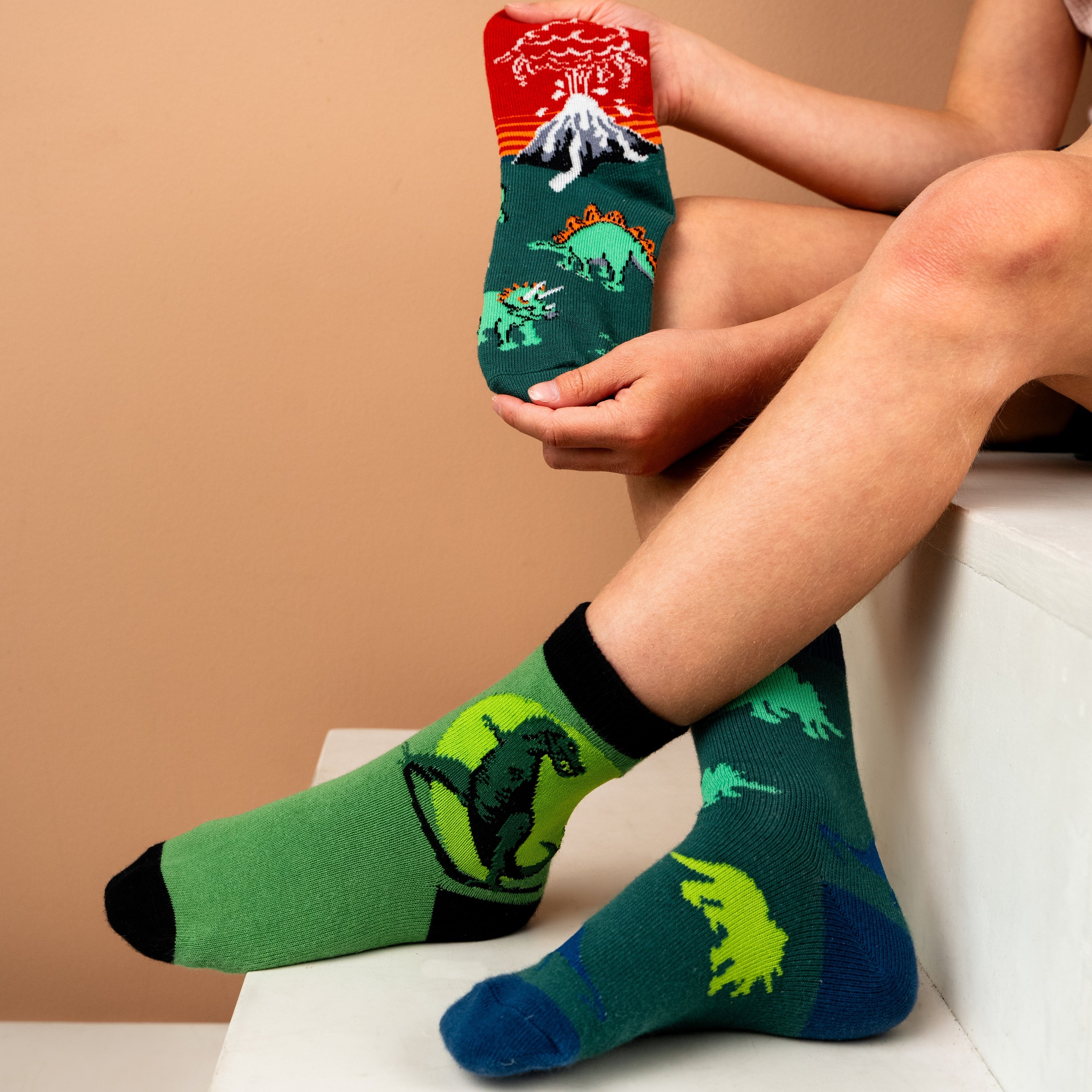 Dinosaur Days Youth Crew Socks 3-Pack