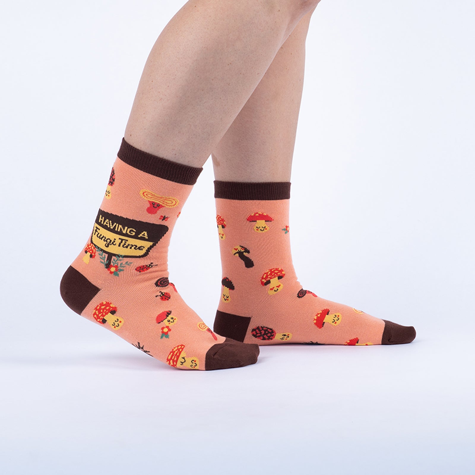 Having a Fungi Time Crew Socks