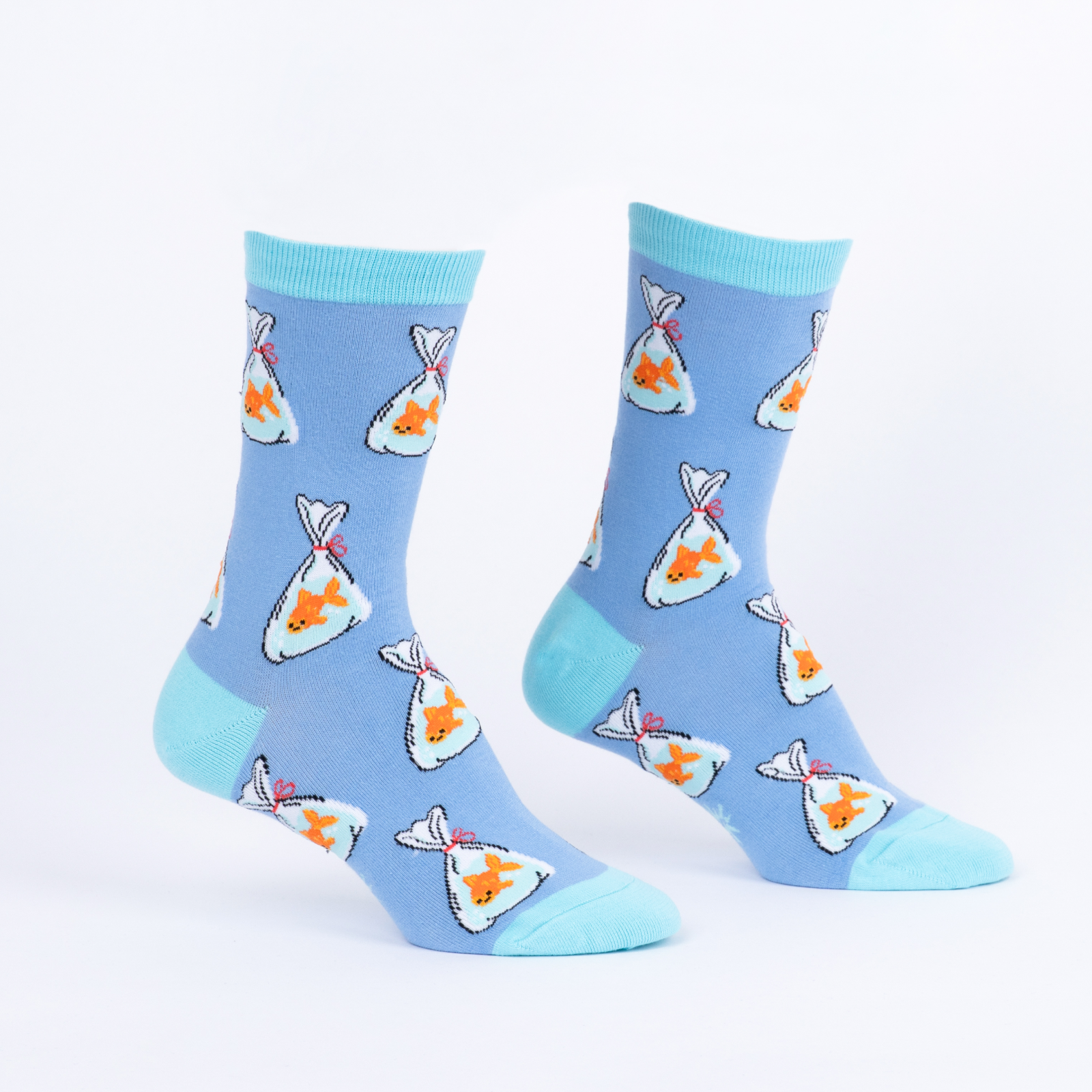 Gold Fish Crew Socks