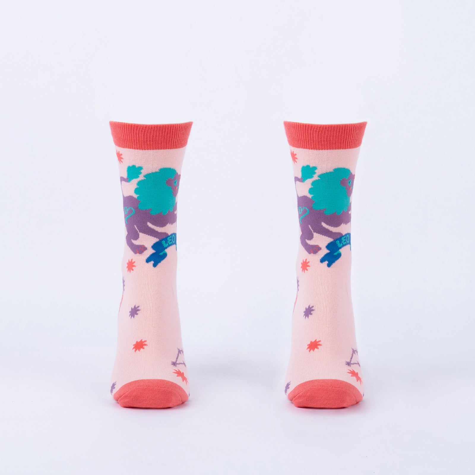 Leo Greeting Card with Socks