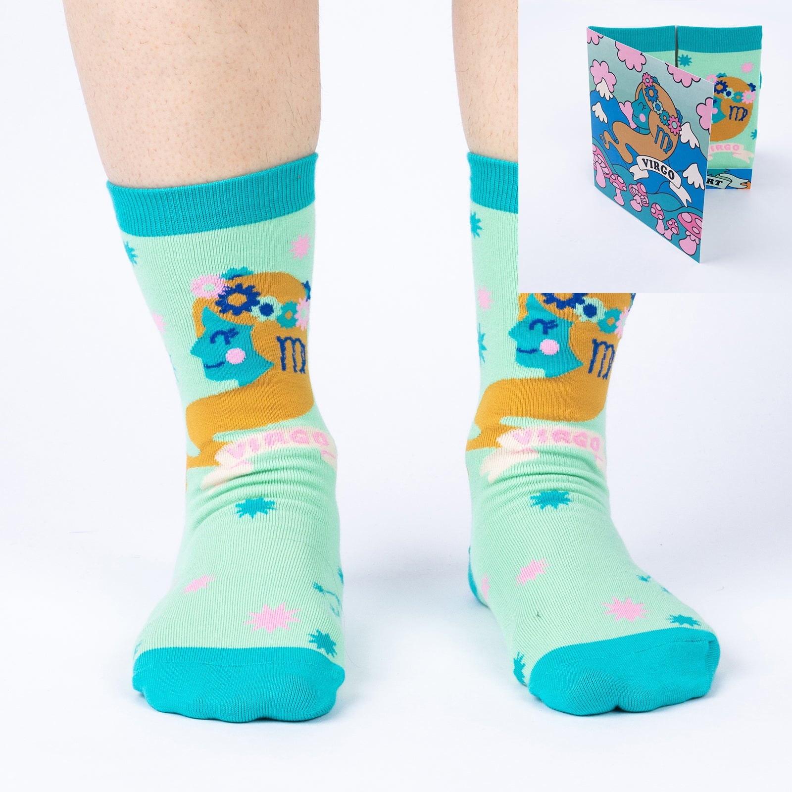 Virgo Greeting Card with Socks