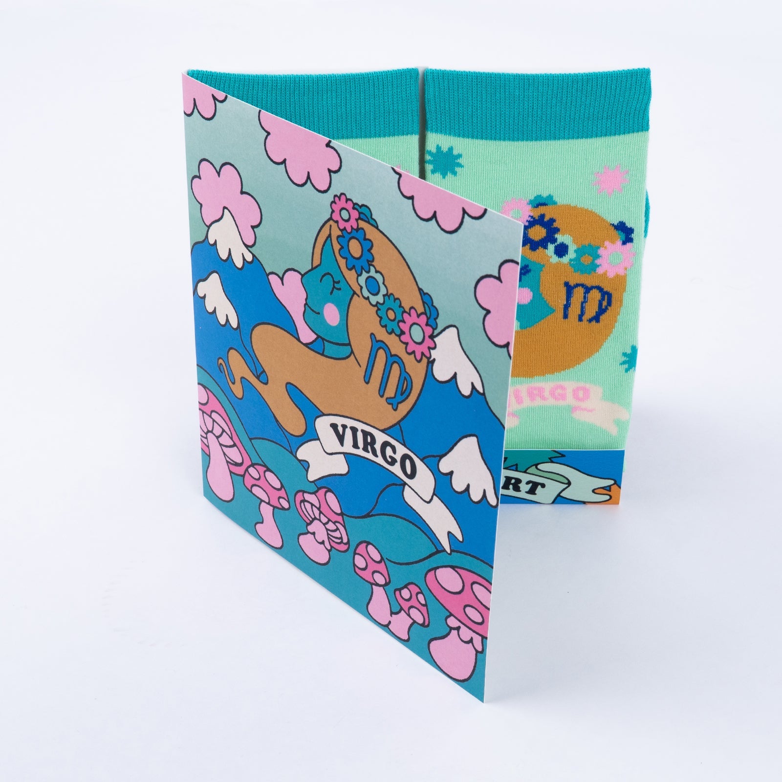 Virgo Greeting Card with Socks