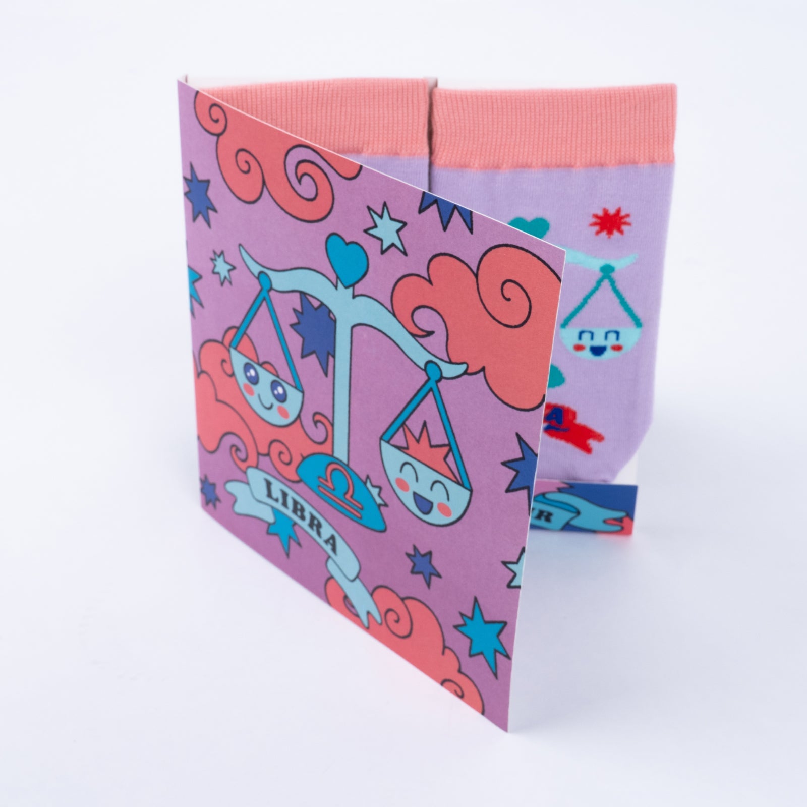 Libra Greeting Card with Socks