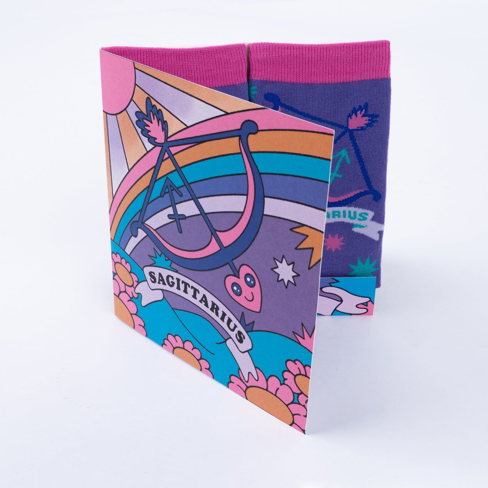 Sagittarius Greeting Card with Socks