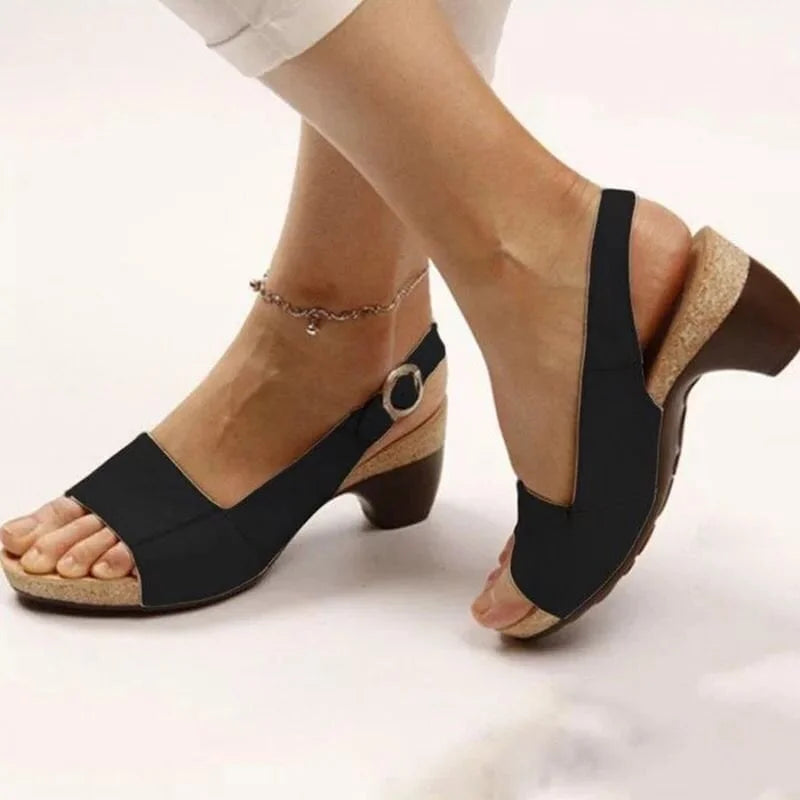 Comfy Elegant Women's Low Chunky Heel Shoes