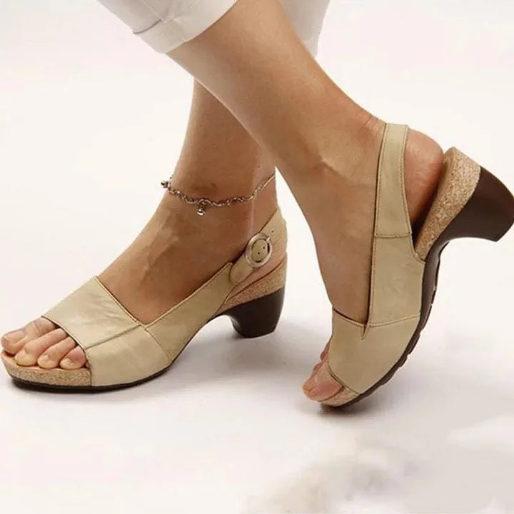 Comfy Elegant Women's Low Chunky Heel Shoes