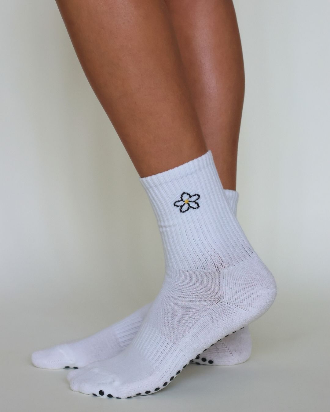 The Plumeria Grip Socks