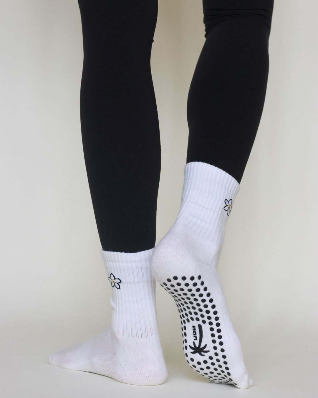 The Plumeria Grip Socks