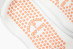 The Classic Grip Socks - White with Pink Stripes