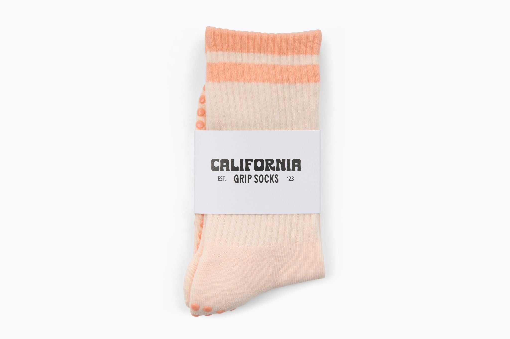 The Classic Grip Socks - Pink Stripes